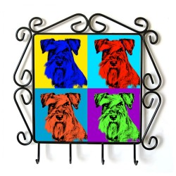 Schnauzer - clothes hanger with an image of a dog. Collection. Andy Warhol style