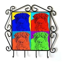 Shar pei - clothes hanger with an image of a dog. Collection. Andy Warhol style