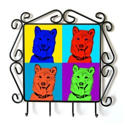 Shiba Inu - clothes hanger with an image of a dog. Collection. Andy Warhol style