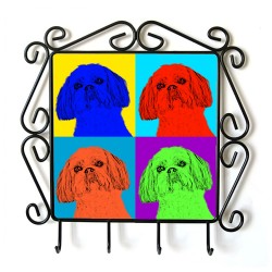 Shih Tzu- Percha para ropa con la imagen de perro. Estilo de Andy Warhol