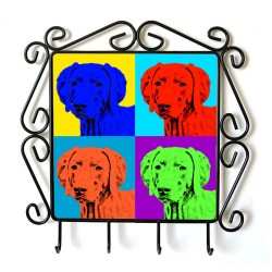 Weimaraner - clothes hanger with an image of a dog. Collection. Andy Warhol style