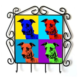 Chart afrykański - kolekcja wieszaków z wizerunkiem psa. Kolekcja. Styl Andy Warhola