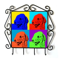 Bedlington terier - Percha para ropa con la imagen de perro. Estilo de Andy Warhol