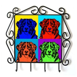 Bernese Mountain Dog - clothes hanger with an image of a dog. Collection. Andy Warhol style