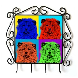 Chow chow - clothes hanger with an image of a dog. Collection. Andy Warhol style