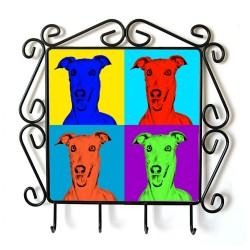 Italian Greyhound - clothes hanger with an image of a dog. Collection. Andy Warhol style