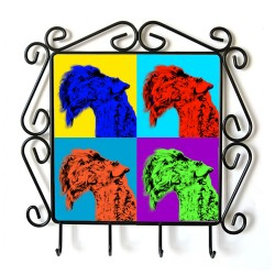 Kerry Blue Terrier - clothes hanger with an image of a dog. Collection. Andy Warhol style