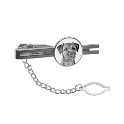 Border Terrier- Épingle de cravate avec une image du chien.