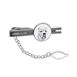 Argentine Dogo- Tie pin with an image of a dog.