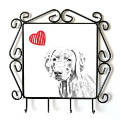 Weimaraner- clothes hanger with an image of a dog. Collection. Dog with heart.