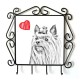 Yorkshire Terrier- clothes hanger with an image of a dog. Collection. Dog with heart.