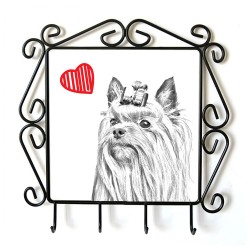 Yorkshire Terrier- Kleiderbügel mit Hundebild. Sammlung! Hund mit Herz