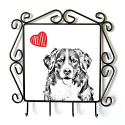 Bernese Mountain Dog- clothes hanger with an image of a dog. Collection. Dog with heart.