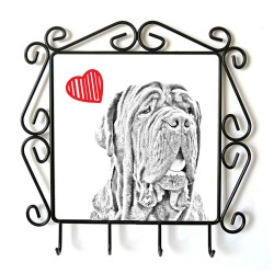 Neapolitan Mastiff- clothes hanger with an image of a dog. Collection. Dog with heart.