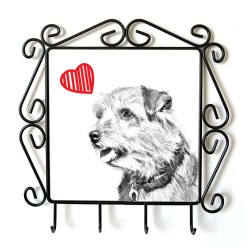 Norfolk Terrier- clothes hanger with an image of a dog. Collection. Dog with heart.