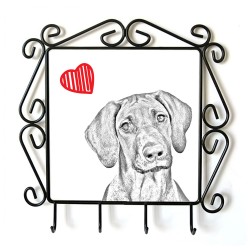 Rhodesian Ridgeback- clothes hanger with an image of a dog. Collection. Dog with heart.