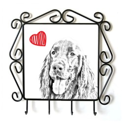 Setter- clothes hanger with an image of a dog. Collection. Dog with heart.