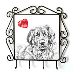 Leoneberger- clothes hanger with an image of a dog. Collection. Dog with heart.