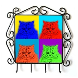 Perserkatze - Kleiderbügel mit Katzebild. Sammlung! Andy Warhol-Art
