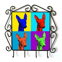 Pharaoh Hound- clothes hanger with an image of a dog. Collection. Andy Warhol style
