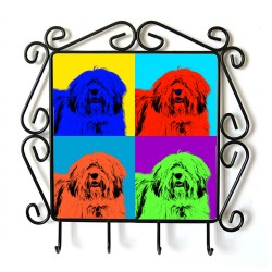 Polish Lowland Sheepdog- clothes hanger with an image of a dog. Collection. Andy Warhol style