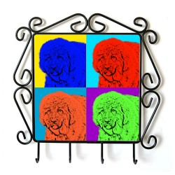 Tibetan Mastiff- clothes hanger with an image of a dog. Collection. Andy Warhol style