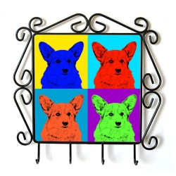 Pembroke Welsh Corgi - clothes hanger with an image of a dog. Collection. Andy Warhol style