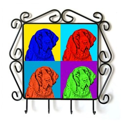 Bracco Italiano- clothes hanger with an image of a dog. Collection. Andy Warhol style