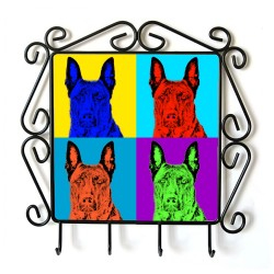 Dutch Shepherd Dog- clothes hanger with an image of a dog. Collection. Andy Warhol style