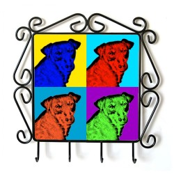 Jagdterrier- clothes hanger with an image of a dog. Collection. Andy Warhol style