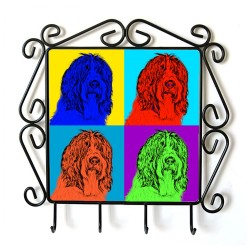 Schapendoes- clothes hanger with an image of a dog. Collection. Andy Warhol style