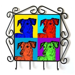 Sloughi- clothes hanger with an image of a dog. Collection. Andy Warhol style