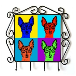 Toy Fox Terrier- clothes hanger with an image of a dog. Collection. Andy Warhol style