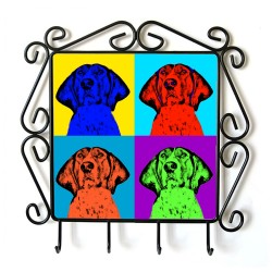 Treeing walker coonhound- clothes hanger with an image of a dog. Collection. Andy Warhol style