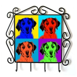 Brittany spaniel- clothes hanger with an image of a dog. Collection. Andy Warhol style