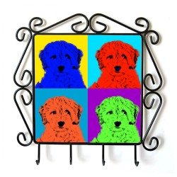 Cockapoo- clothes hanger with an image of a dog. Collection. Andy Warhol style
