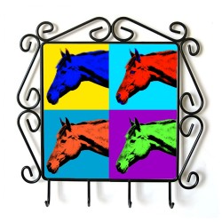 American Quarter Horse- Cintre pour vetements avec une image du cheval. Collection. Andy Warhol style