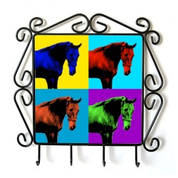 American Saddlebred- Percha para ropa con la imagen de caballo. Estilo de Andy Warhol