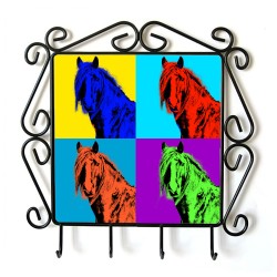 Canadian horse- Percha para ropa con la imagen de caballo. Estilo de Andy Warhol
