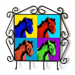 Clydesdale- Percha para ropa con la imagen de caballo. Estilo de Andy Warhol