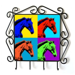 Irish Sport Horse- Percha para ropa con la imagen de caballo. Estilo de Andy Warhol