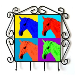 Lipizzan- Percha para ropa con la imagen de caballo. Estilo de Andy Warhol