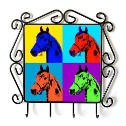 Morgan- Percha para ropa con la imagen de caballo. Estilo de Andy Warhol