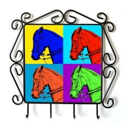 Paso Fino- Percha para ropa con la imagen de caballo. Estilo de Andy Warhol