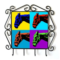 Hanoverian- Percha para ropa con la imagen de caballo. Estilo de Andy Warhol