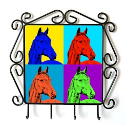American Warmblood- clothes hanger with an image of a horse. Collection. Andy Warhol style
