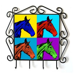 Australian Stock Horse- Percha para ropa con la imagen de caballo. Estilo de Andy Warhol