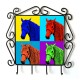 Azteca horse- Percha para ropa con la imagen de caballo. Estilo de Andy Warhol