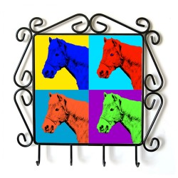Haflinger- Percha para ropa con la imagen de caballo. Estilo de Andy Warhol