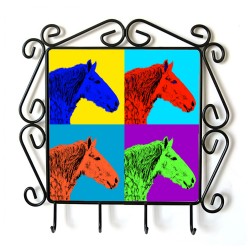 Percheron- Percha para ropa con la imagen de caballo. Estilo de Andy Warhol